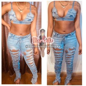 2 piece jean set